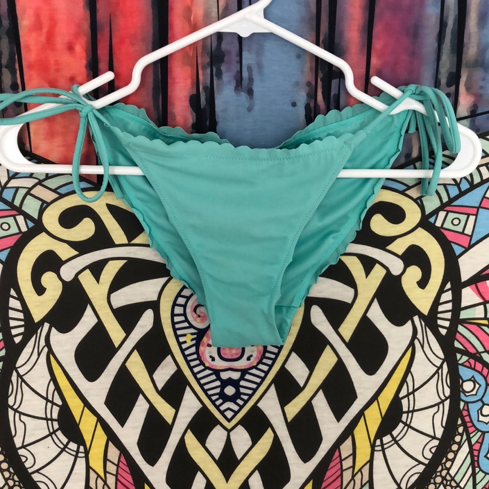 teal cheeky bathing suit bottoms